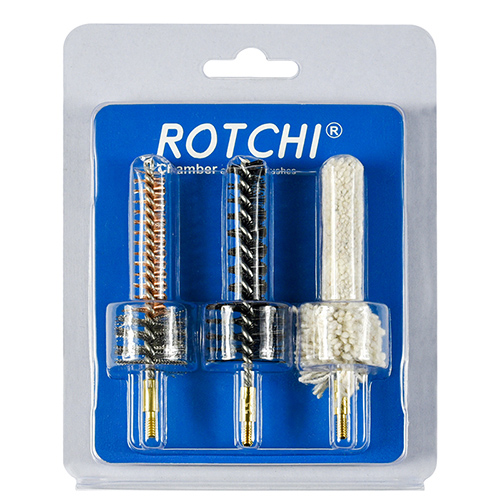 Σετ βούρτσας καθαρισμού θαλάμου τουφεκιού 3 σε 1, συσκευασία blister και κάρτα. Διαθέσιμος